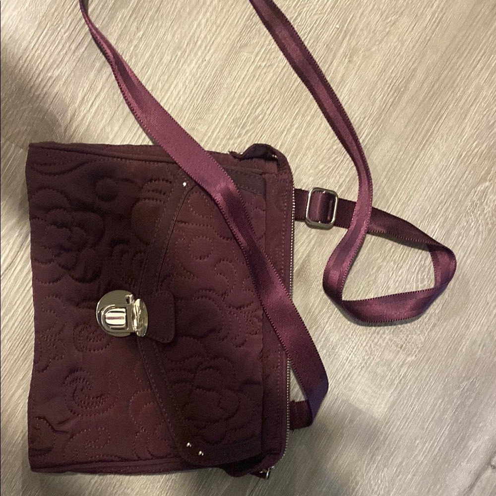 Vera Bradley Brown Crossbody Bag with Adjustable Strap